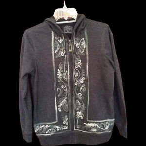 BOHO Embroidered Hoodie, Size Small, NWOT